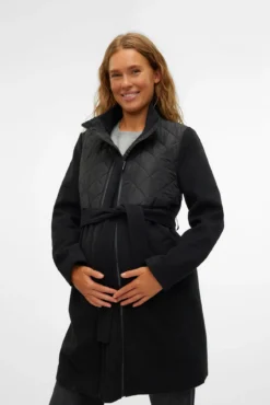 Abrigo midi doble maternity