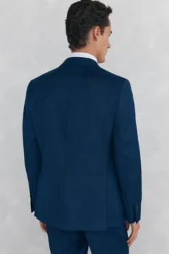 Americana estructura azul bi-stretch slim fit