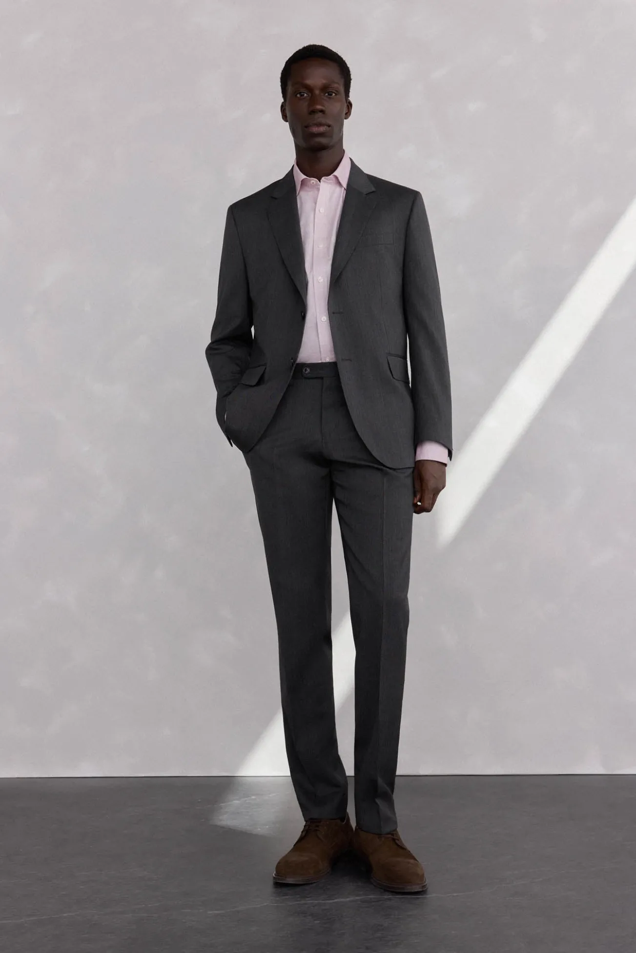 Americana estructura gris bi-stretch slim fit