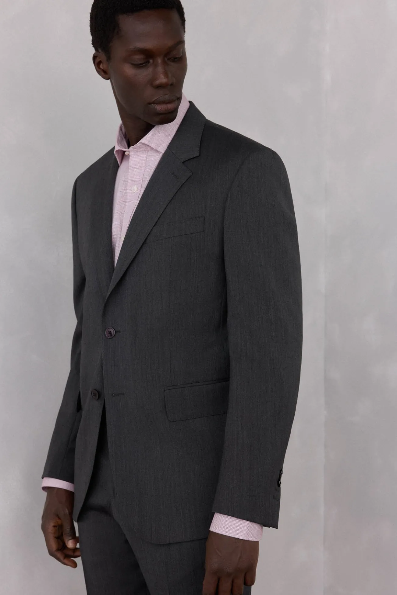 Americana estructura gris bi-stretch slim fit