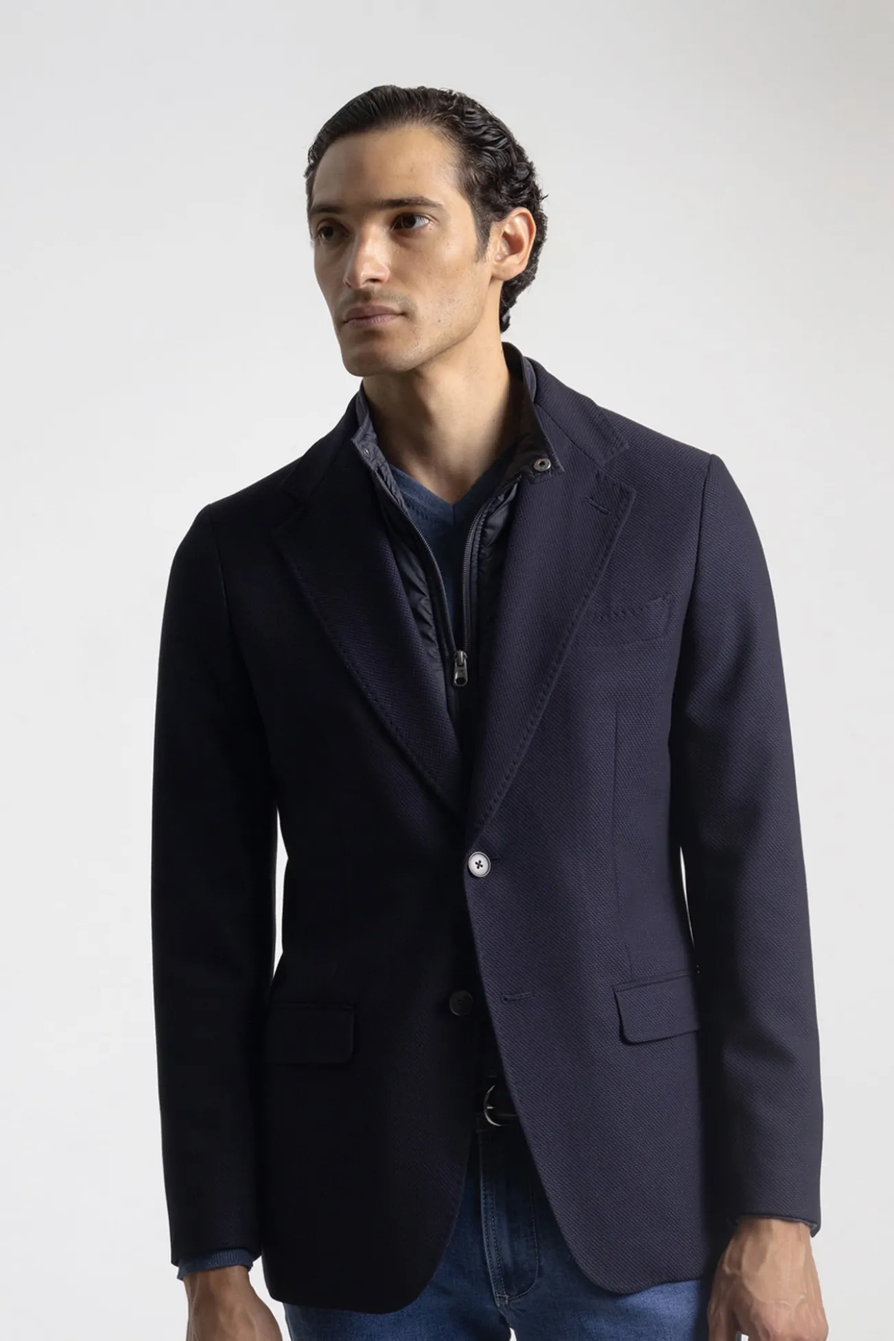 Americana slim cuello desmontable