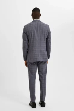 Americana Slim Fit de cuadros con bolsillos