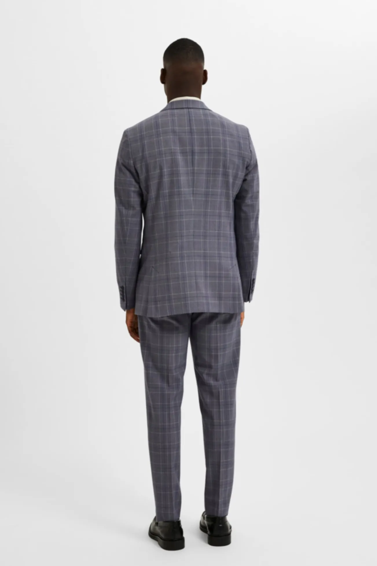 Americana Slim Fit de cuadros con bolsillos