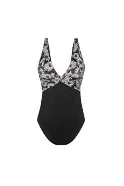 Bañador con relleno sin aro estampado negro