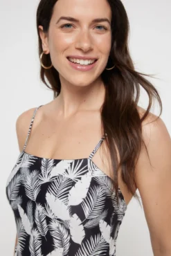 Bañador estampado con tirantes
