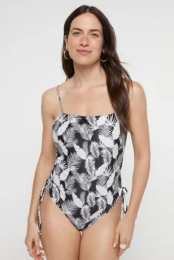 Bañador estampado con tirantes