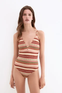 Bañador estampado rayas