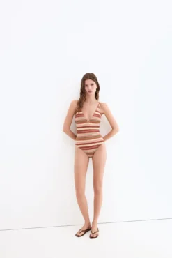 Bañador estampado rayas