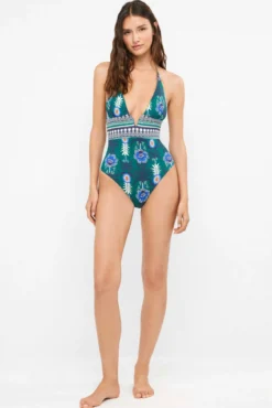 Bañador halter sin aro estampado