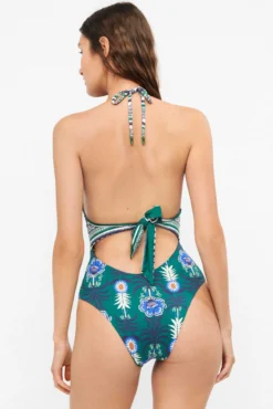 Bañador halter sin aro estampado