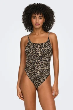 Bañador sin aros leopardo
