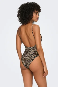 Bañador sin aros leopardo