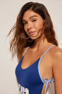 Bañador trikini azul Snoopy