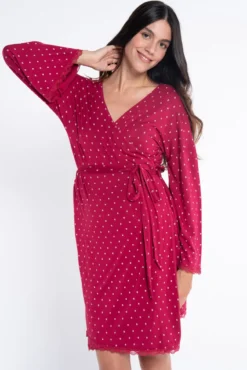 Bata premamá estampado corbatero