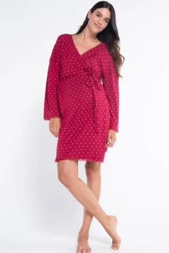 Bata premamá estampado corbatero