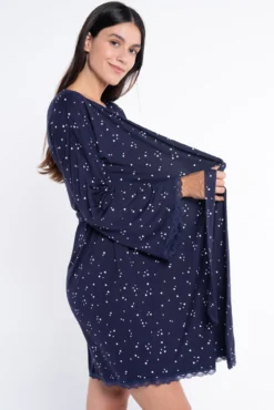 Bata premamá estampado corbatero