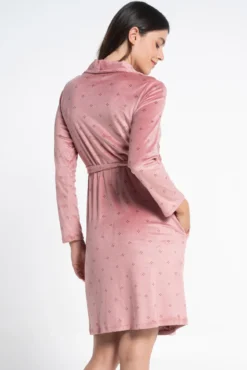 Bata terciopelo estampada