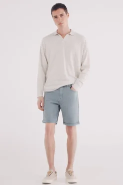 Bermuda color lavada slim fit