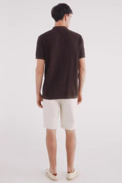 Bermuda espiga algodón slim fit