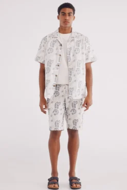 Bermuda jacquard relaxed fit