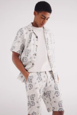 Bermuda jacquard relaxed fit