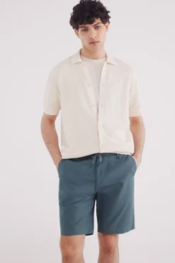 Bermuda piqué rayas comfort slim fit