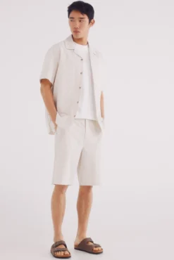Bermuda seersucker relaxed fit