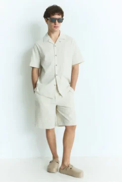 Bermuda seersucker relaxed fit