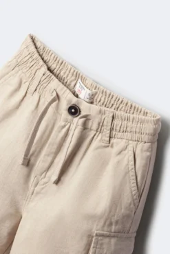 Bermudas lino cargo para niño