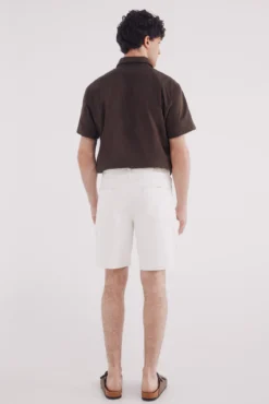 Bermuda vaquera blanco lavada regular fit
