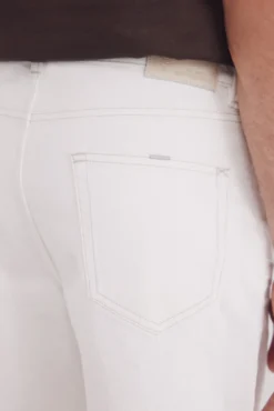 Bermuda vaquera blanco lavada regular fit