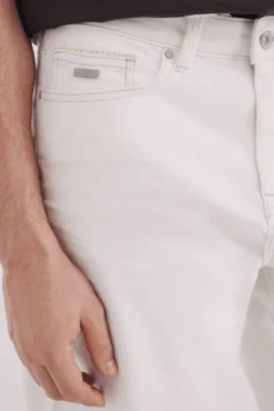 Bermuda vaquera blanco lavada regular fit