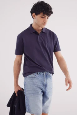 Bermuda vaquera lavado medio regular fit
