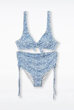 Bikini premamá con estampado de lurex