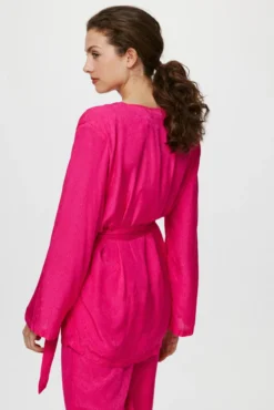 Blazer satinada de Jacquard