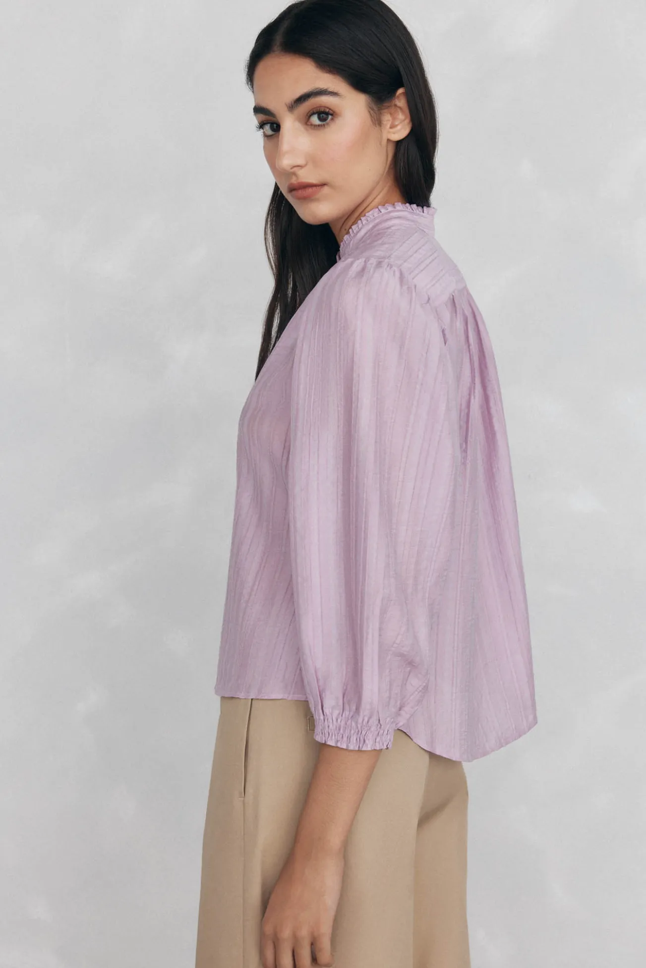 Blusa amplia lisa