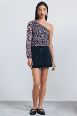 Blusa asimétrica smock