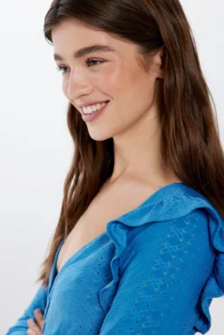 Blusa Botones Volantes