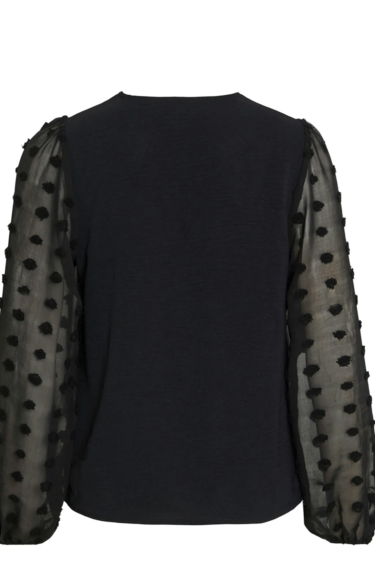 Blusa con plumeti en mangas