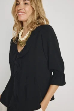 Blusa con volantes