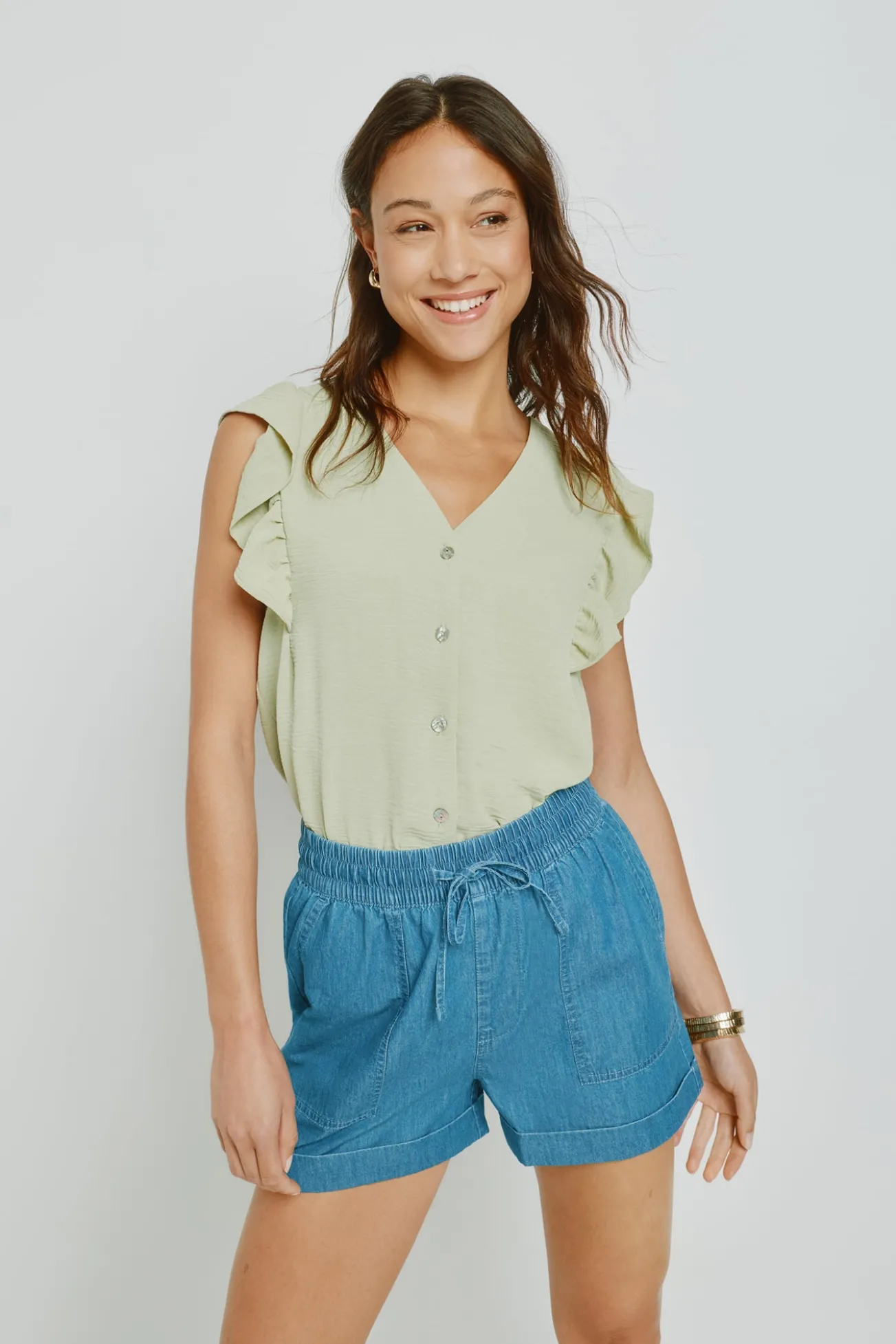 Blusa con volantes