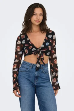 Blusa corta ajustable