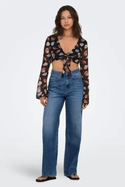 Blusa corta ajustable