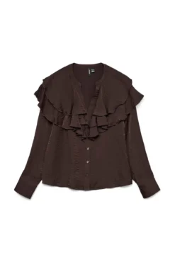 Blusa cuello de volantes