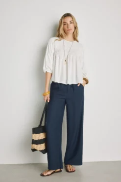 Blusa cuello redondo