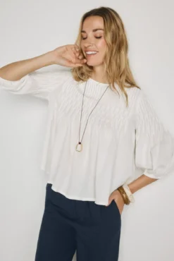 Blusa cuello redondo