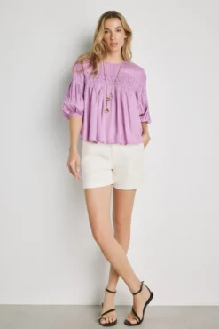 Blusa cuello redondo