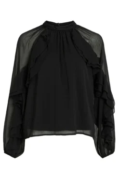 Blusa de gasa con volantes