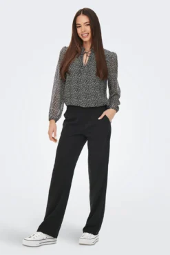 Blusa de gasa estampada