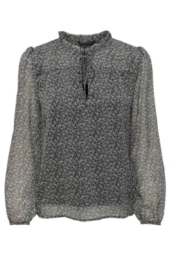 Blusa de gasa estampada